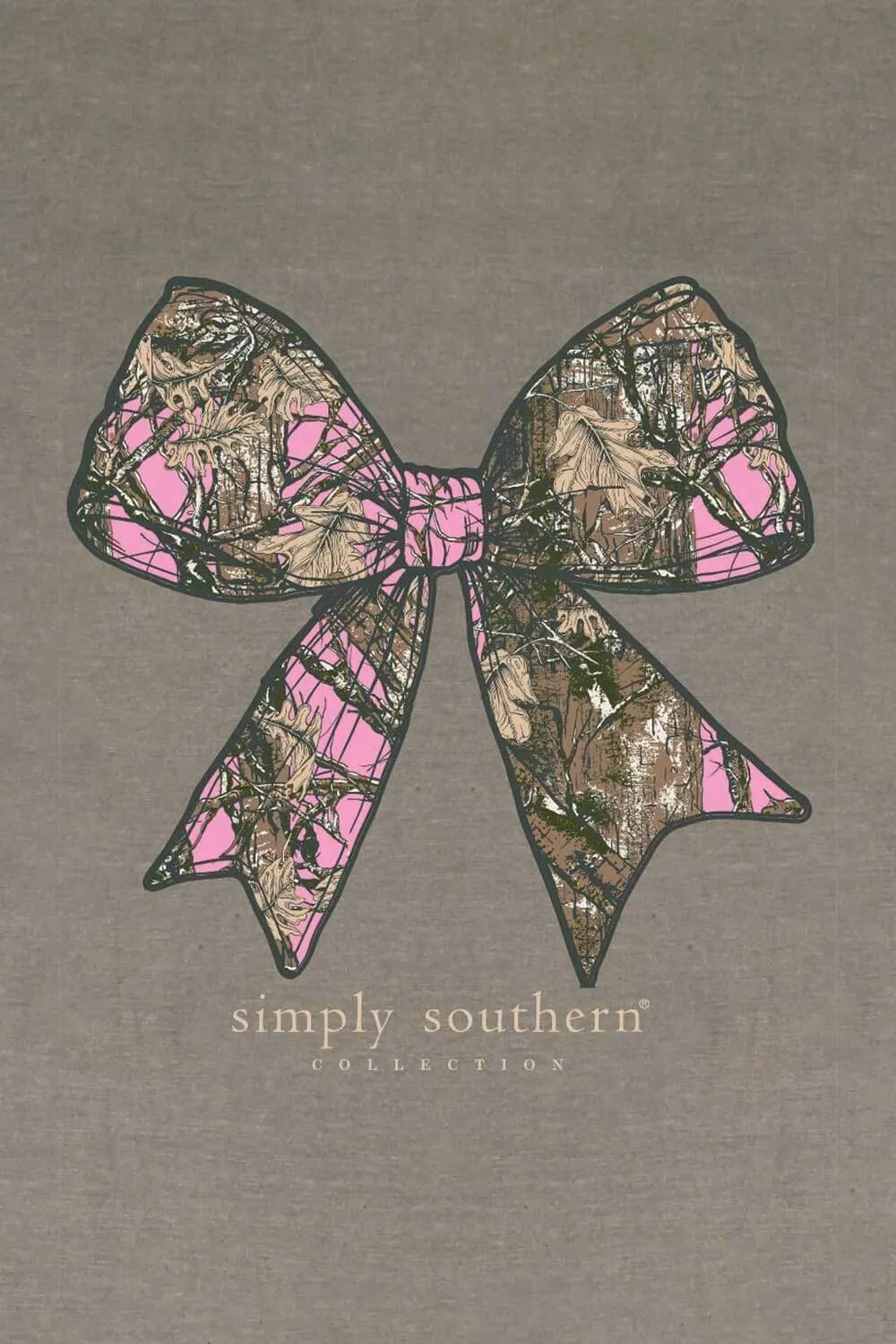 Simply Southern Plus Size Camo Bow T-Shirt for Women in Desert Heather  | EXT-SS-CAMOBOW-DESERTHTHR