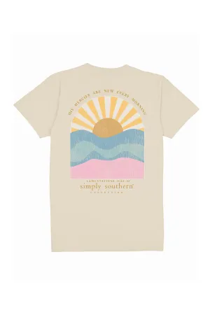 Simply Southern Plus Size New Patch Sunrise T-Shirt for Women in Wisp | EXT-SS-NEW-WISP