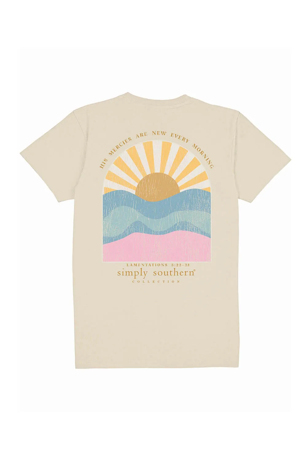 Simply Southern Plus Size New Patch Sunrise T-Shirt for Women in Wisp | EXT-SS-NEW-WISP