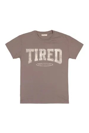 Simply Southern Plus Size Tired T-Shirt for Women in Desert Heather  | EXT-SS-TIRED-DESERTHTHR
