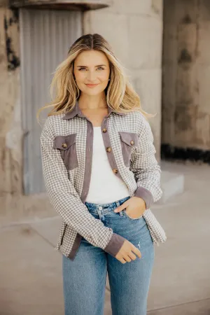 Slate Houndstooth Corduroy Jacket
