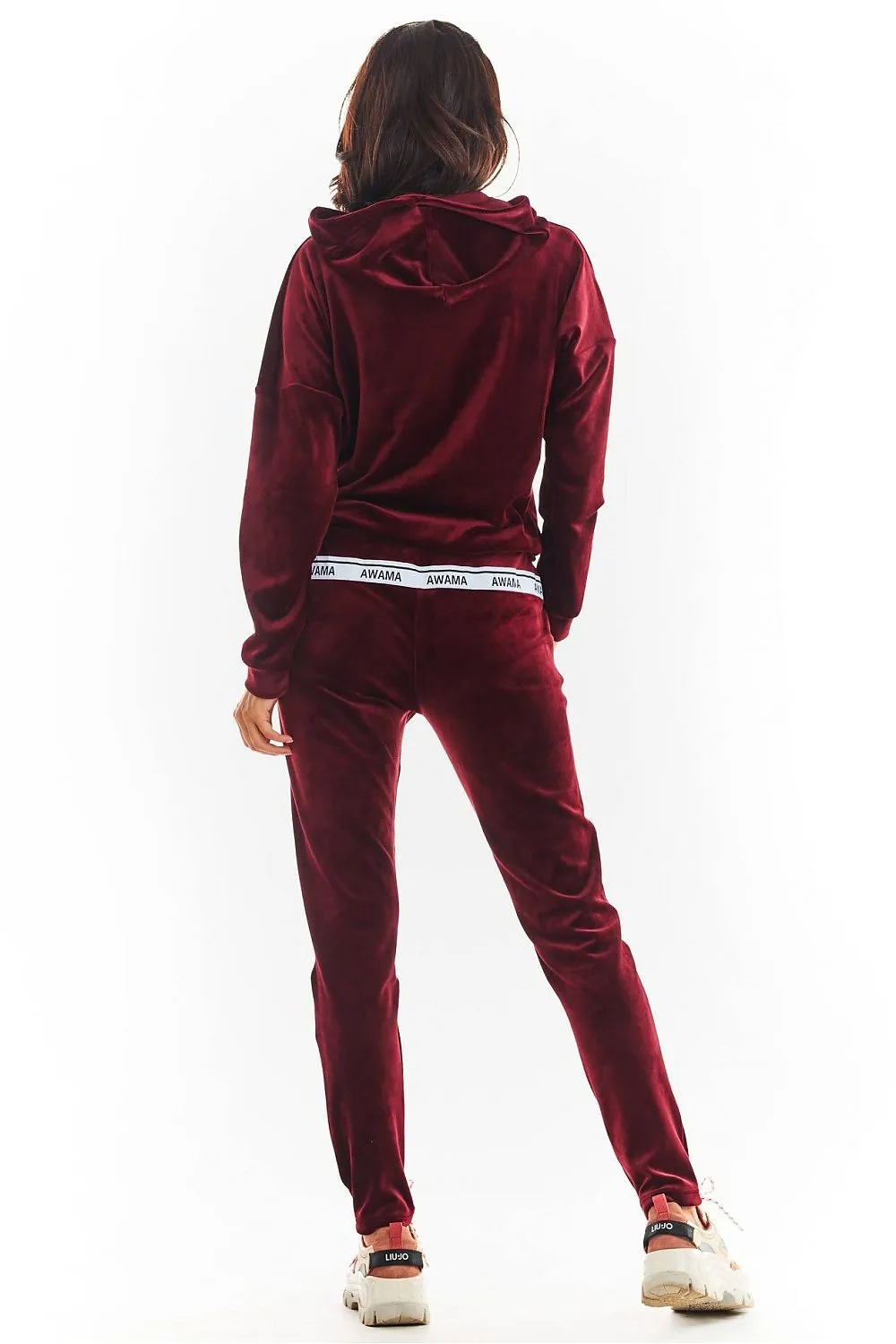 Sleek Velour Tapered Tracksuit Trousers