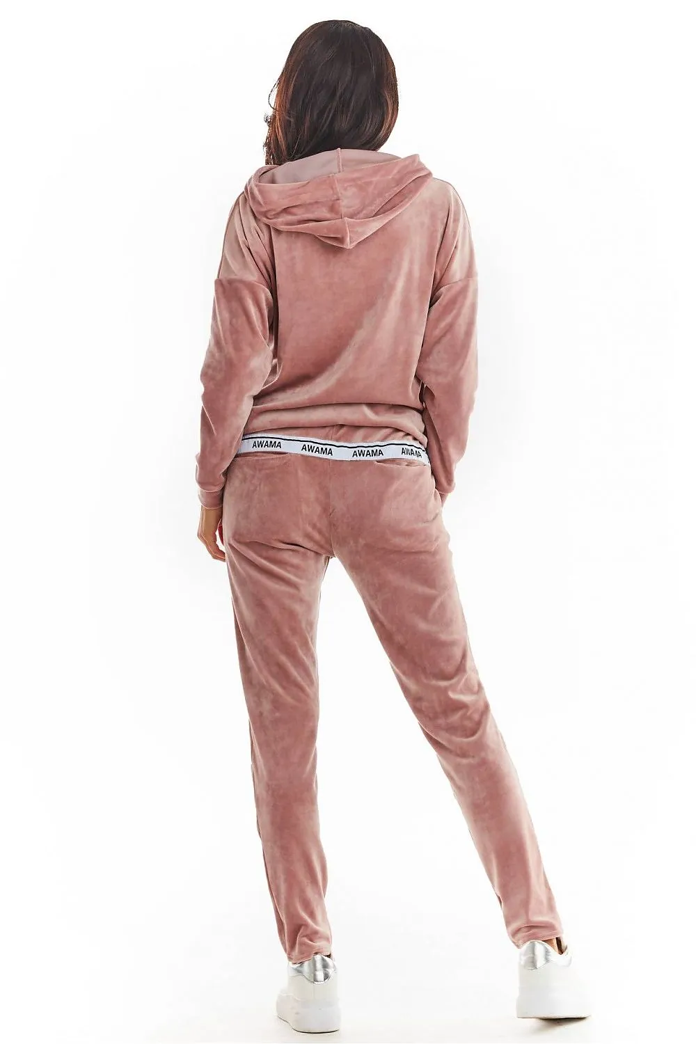 Sleek Velour Tapered Tracksuit Trousers