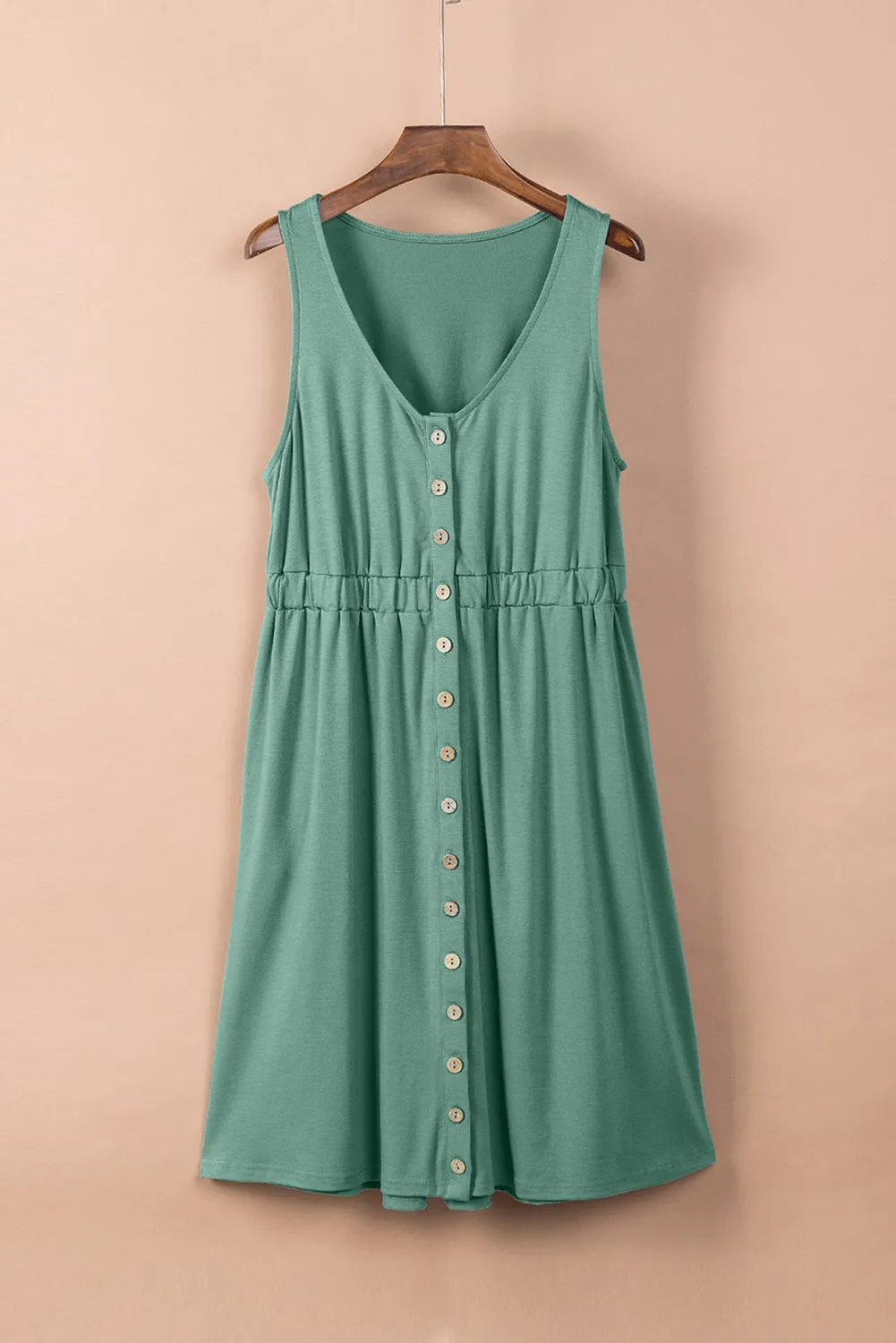 Sleeveless High Waist Mini Dress