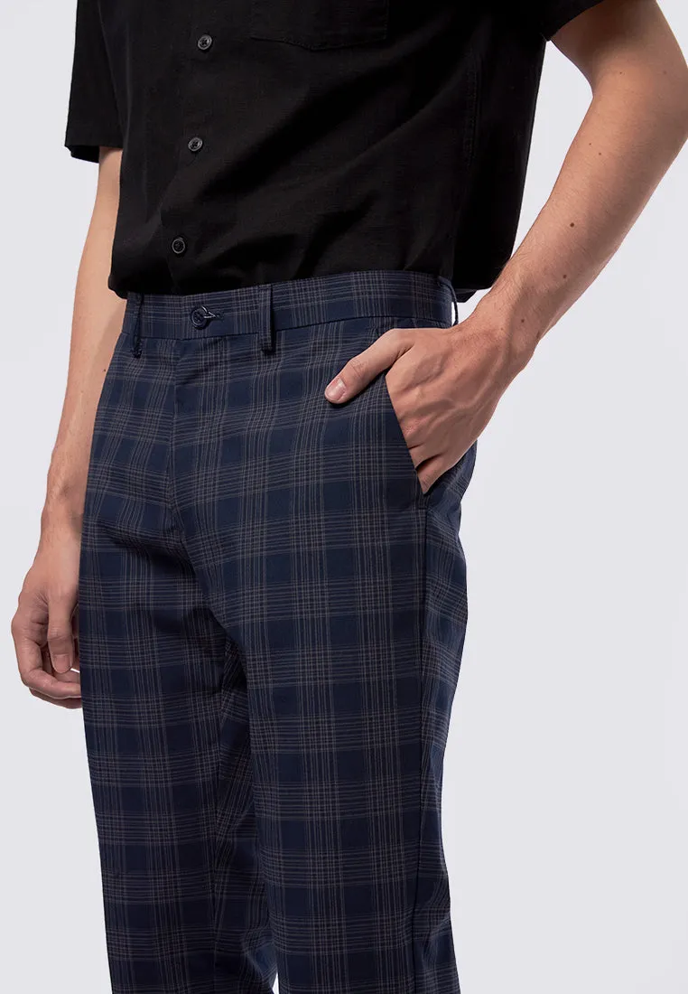 Slim Fit Check Pants