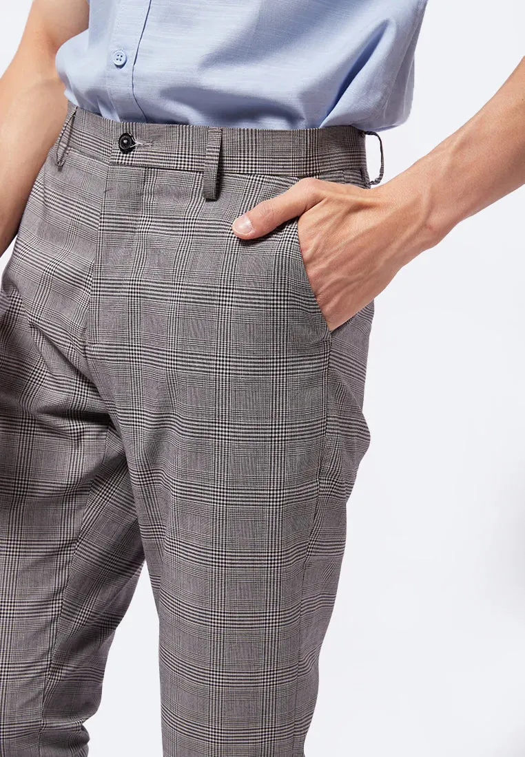 Slim Fit Checks Long Pants