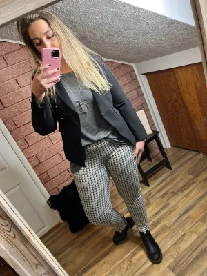 Slim Fit Houndstooth Work Pant