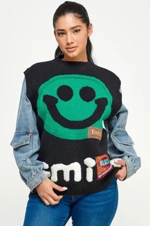 Smiley Face Sweater Top