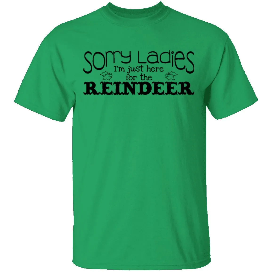 Sorry Ladies I'm Just Here For The Reinder T-Shirt