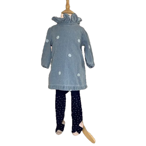 Spotted Denim Dress