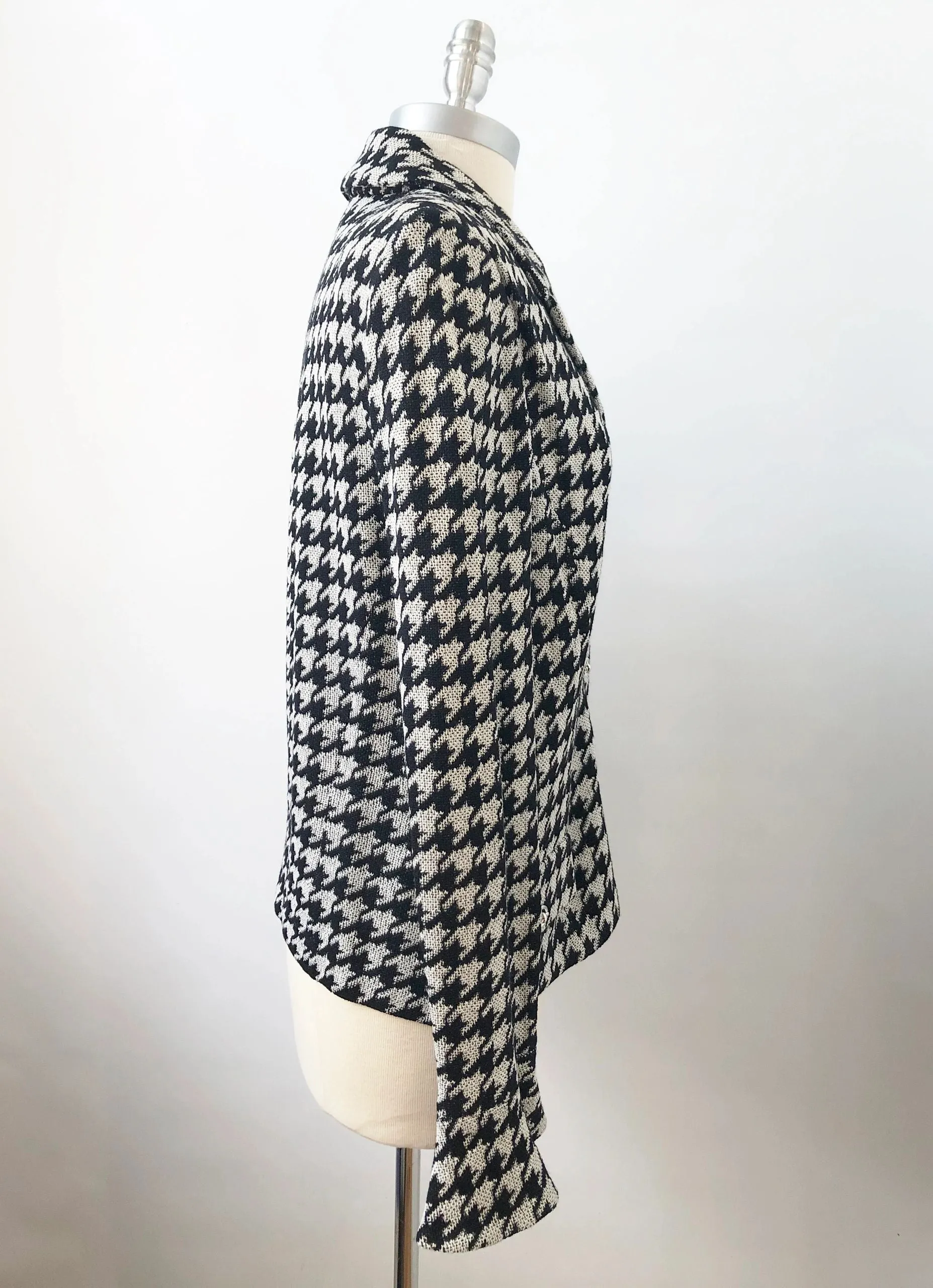 St. John Collection Houndstooth Knit Jacket Size 10