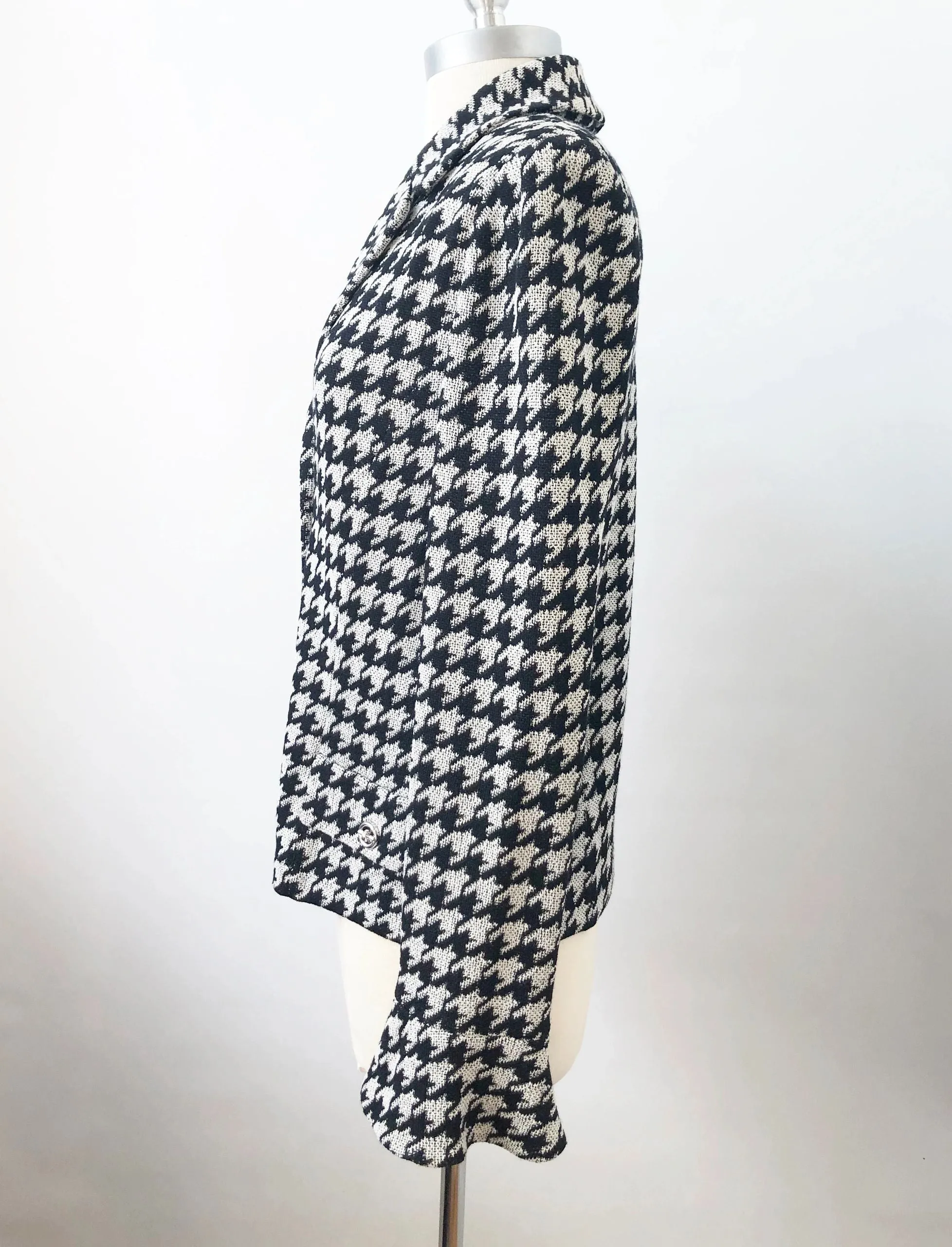 St. John Collection Houndstooth Knit Jacket Size 10