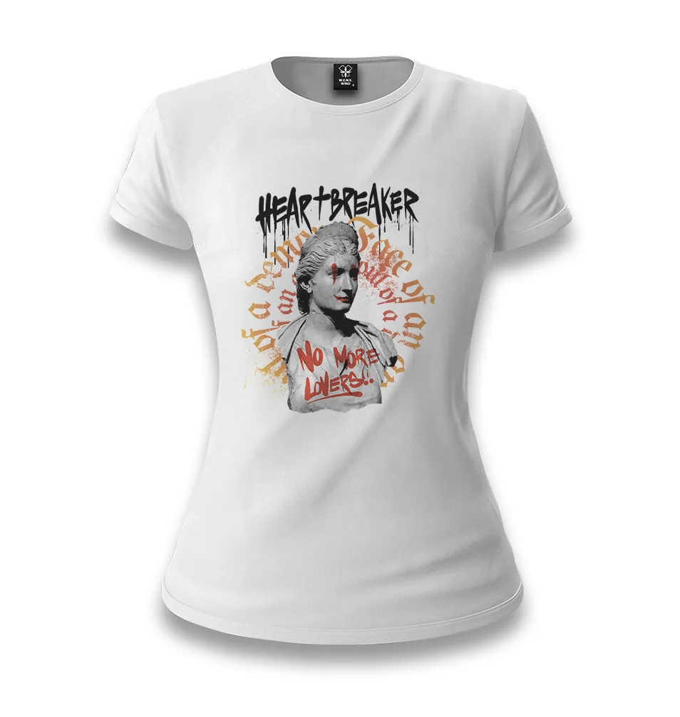 Statue with a Heartbreaker Quote White Women T-shirt