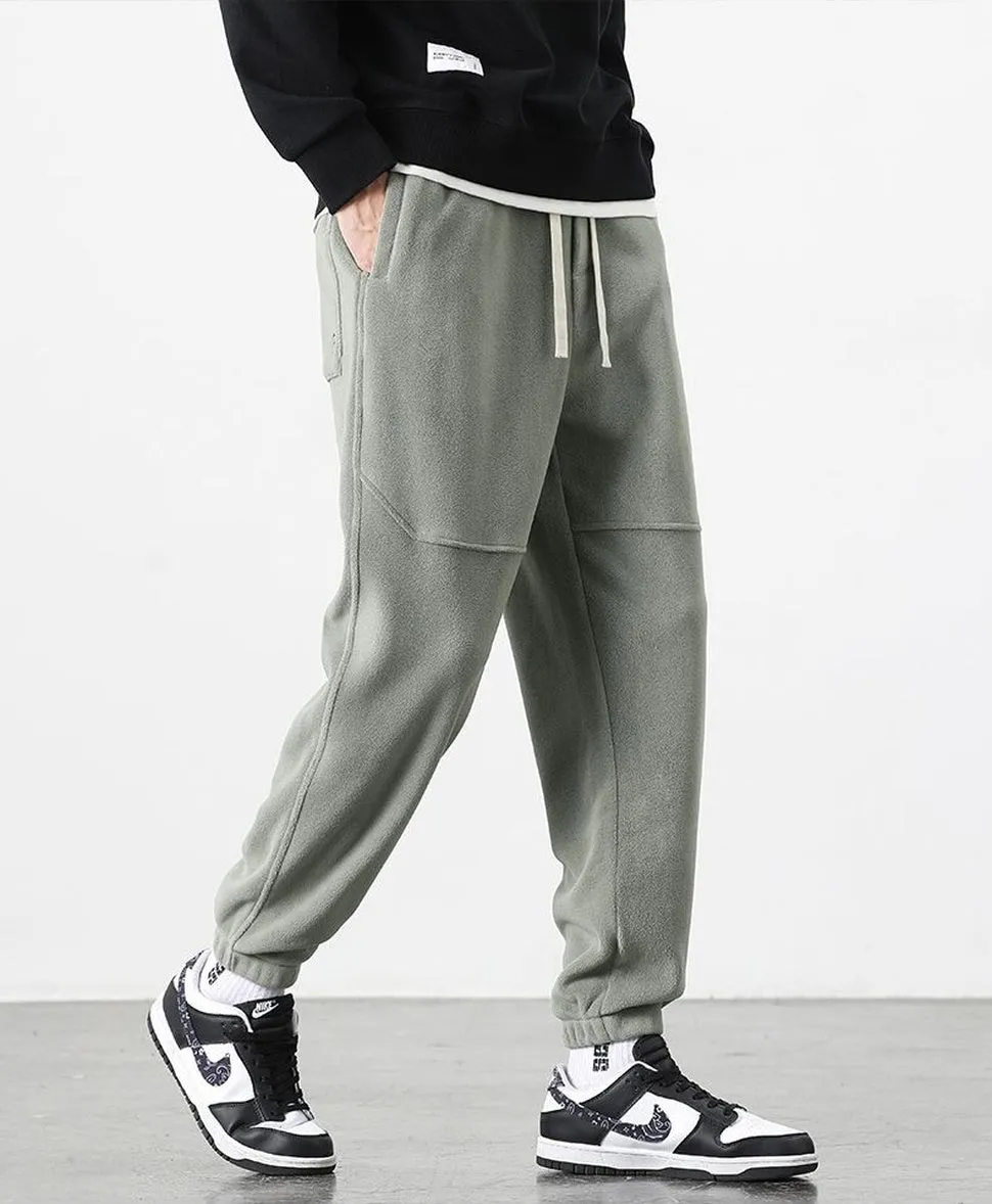 Stylish Solid Casual Sweatpants with Embroidered Detail