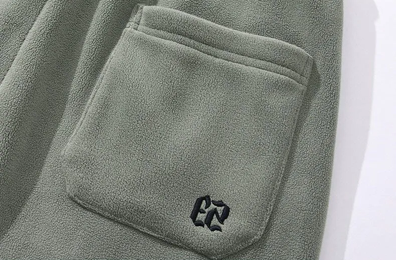 Stylish Solid Casual Sweatpants with Embroidered Detail