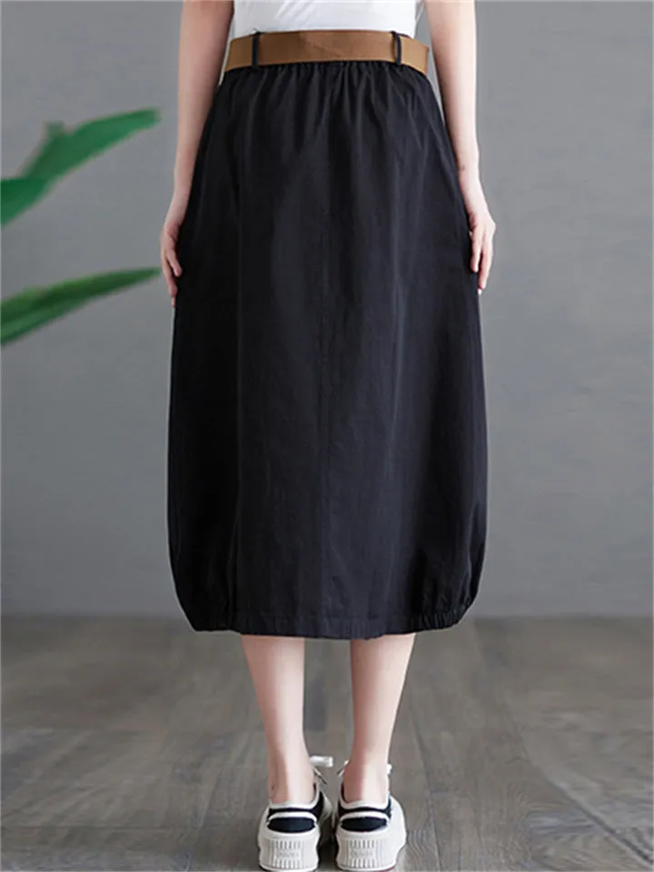 Summer Solid Color Cargo Skirts For Women