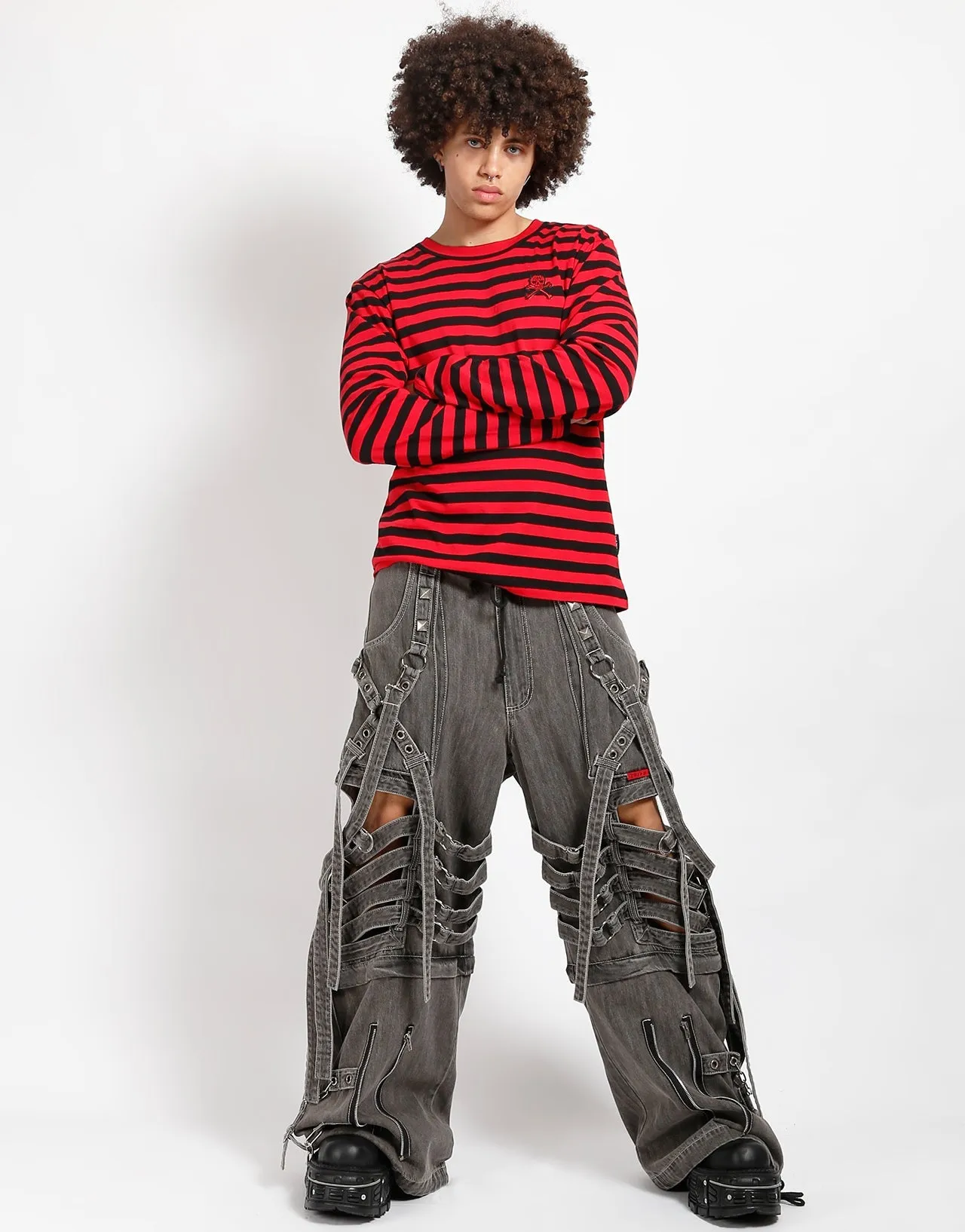 SUPER CUT OUT PANT BLACK DENIM