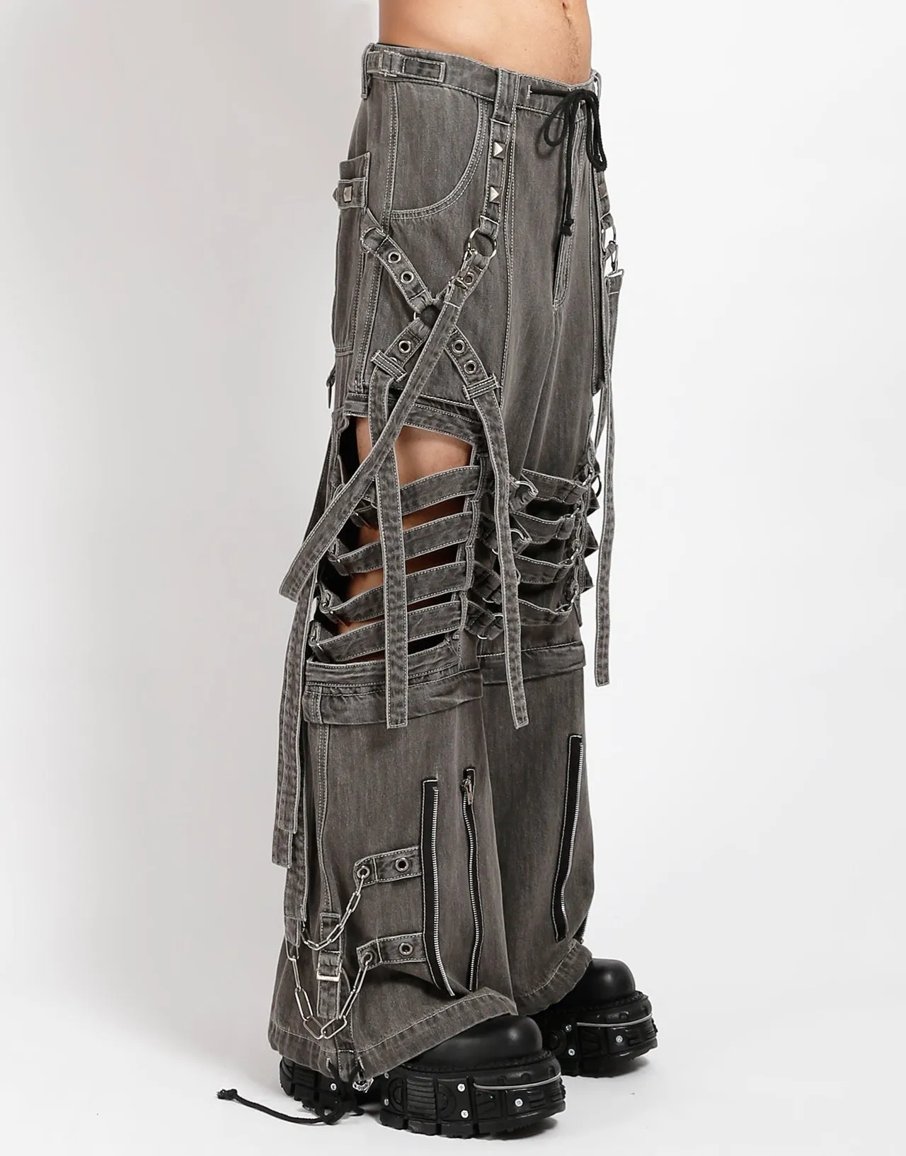 SUPER CUT OUT PANT BLACK DENIM