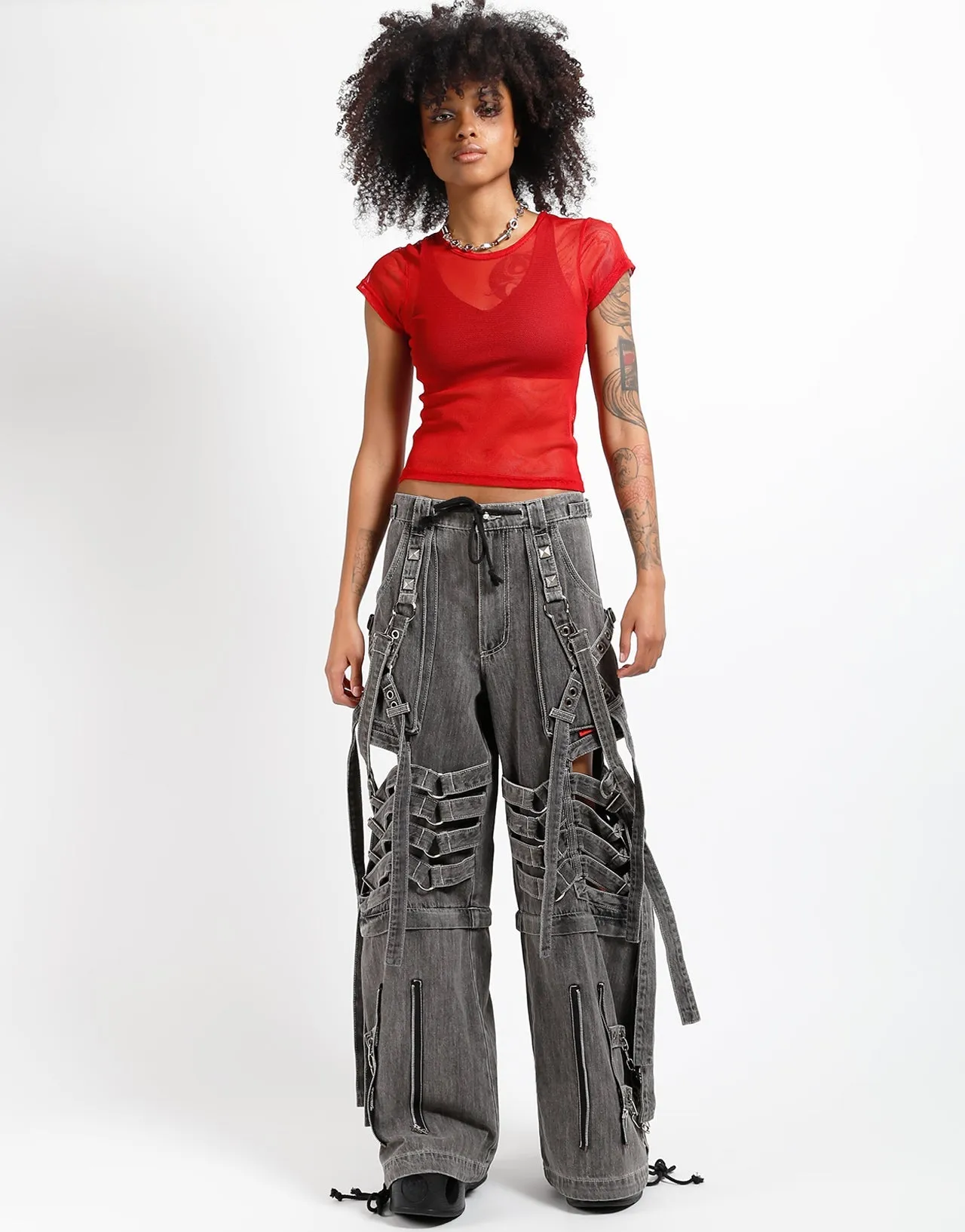 SUPER CUT OUT PANT BLACK DENIM