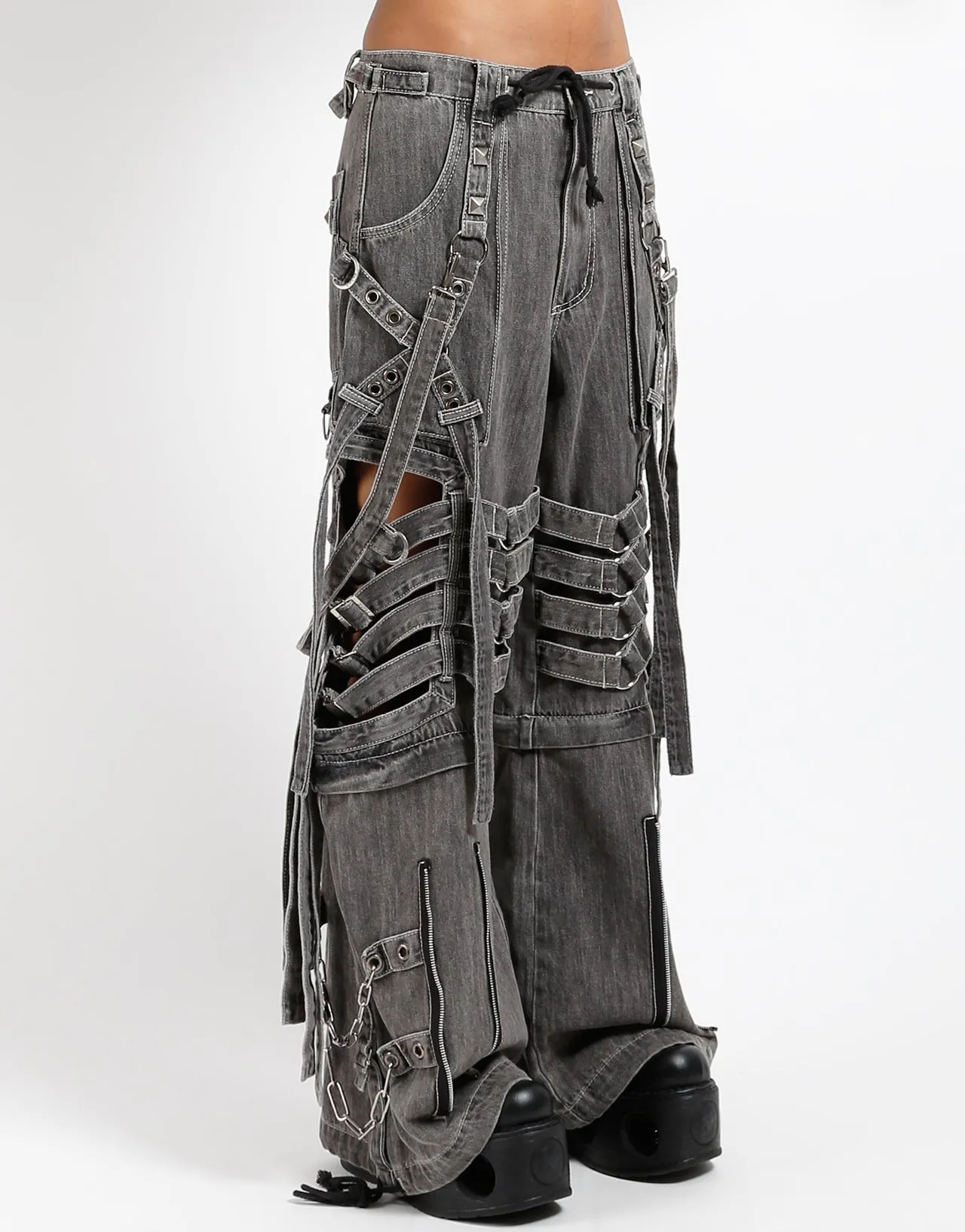 SUPER CUT OUT PANT BLACK DENIM