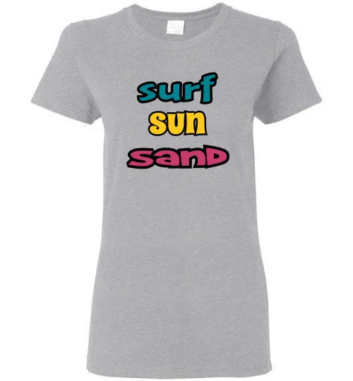 SURF SUN SAND