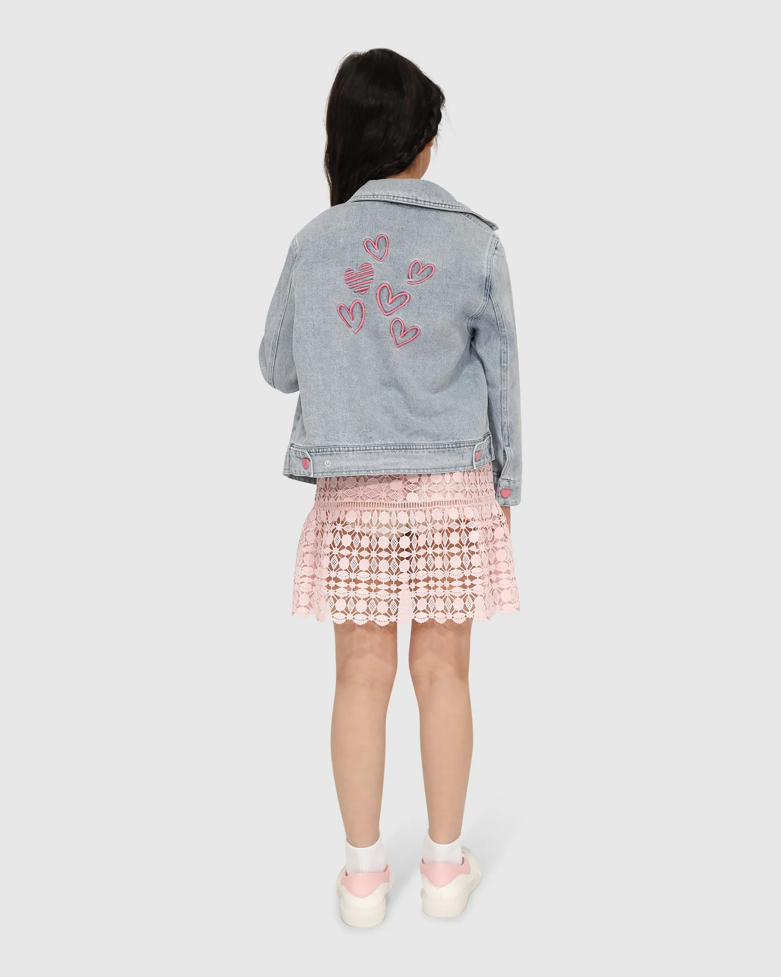 Sweet Like Me Denim Jacket - Stonewash