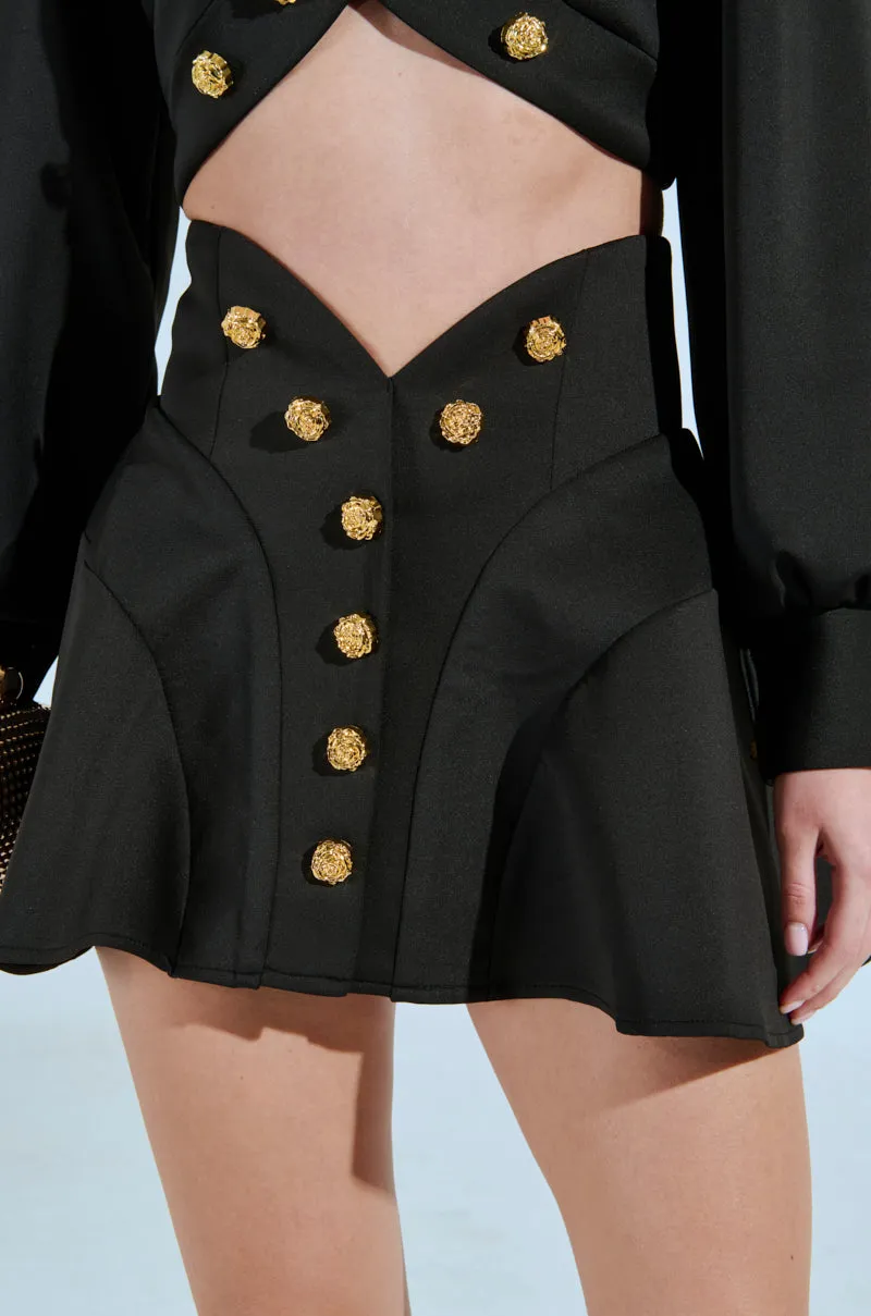 THINK ABOUT ME MINI SKIRT IN BLACK