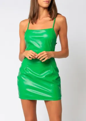Tie Back Straight Neckline Mini Dress