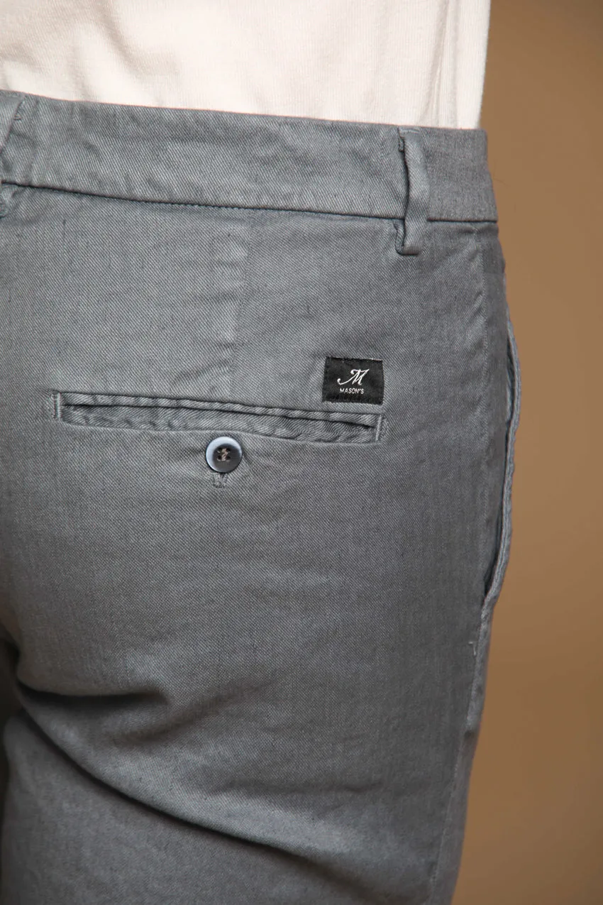 Torino men's chino pants in cotton and linen twill slim fit