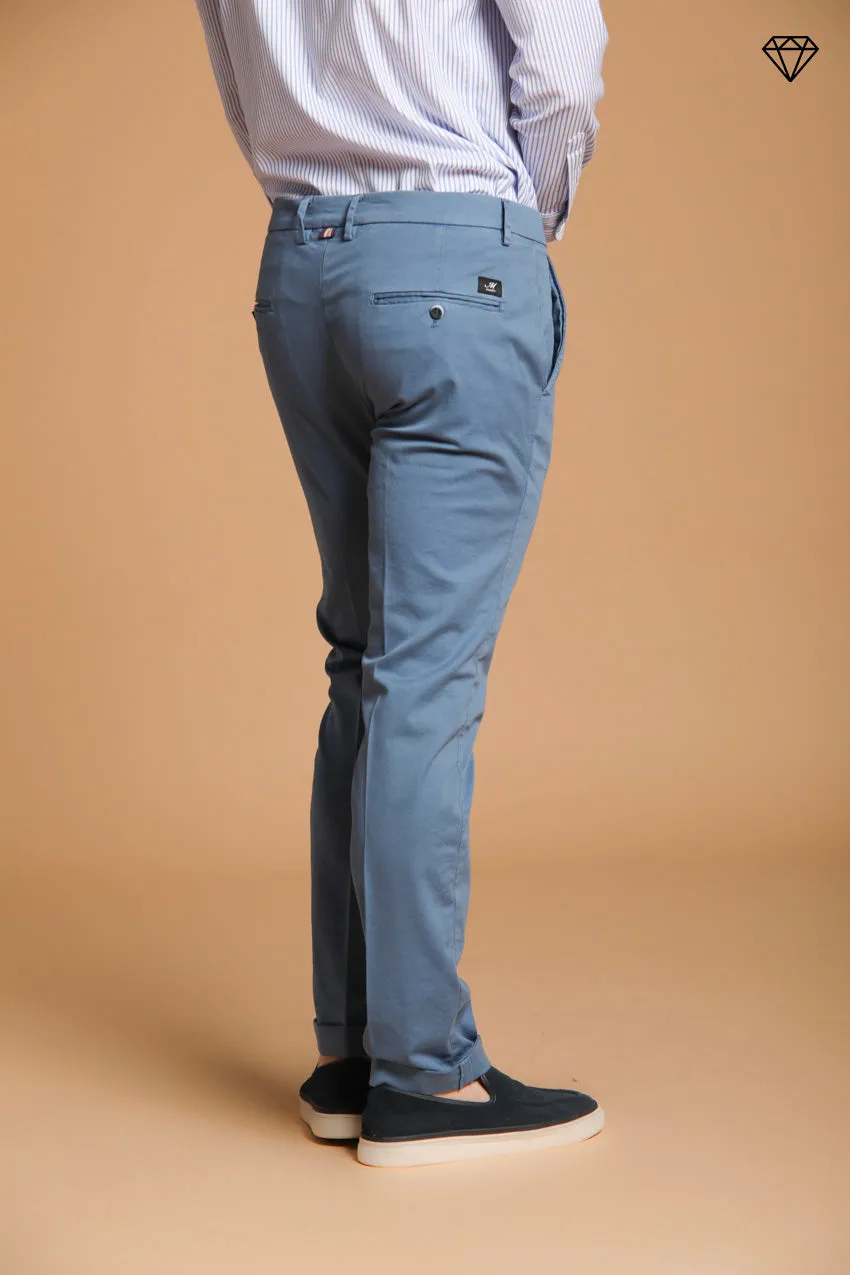 Torino men's chino pants in fine cotton and lyocell tricot slim fit