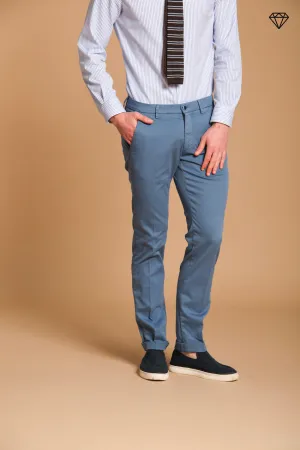 Torino men's chino pants in fine cotton and lyocell tricot slim fit