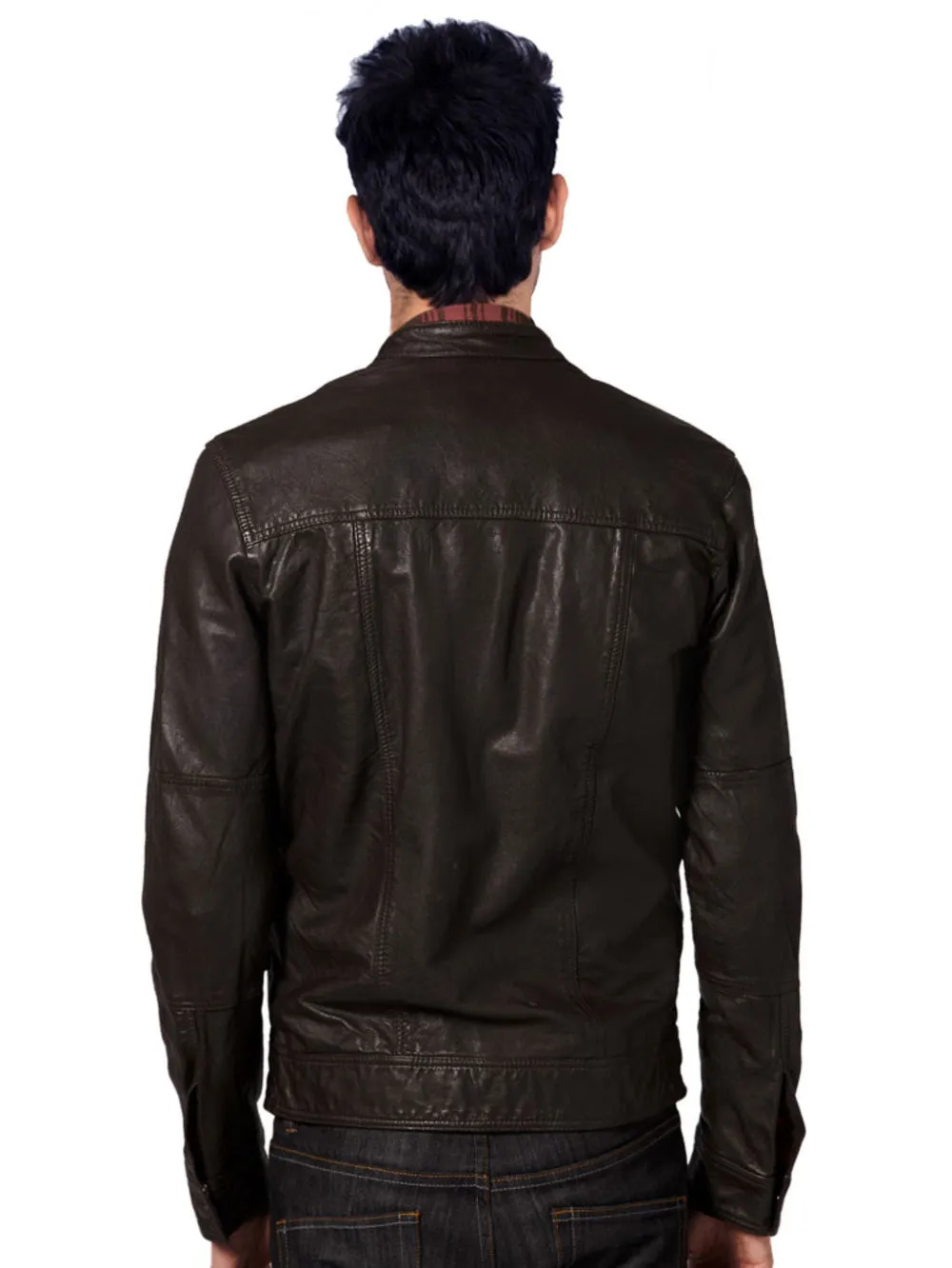 Tough Simple Leather Biker Jacket