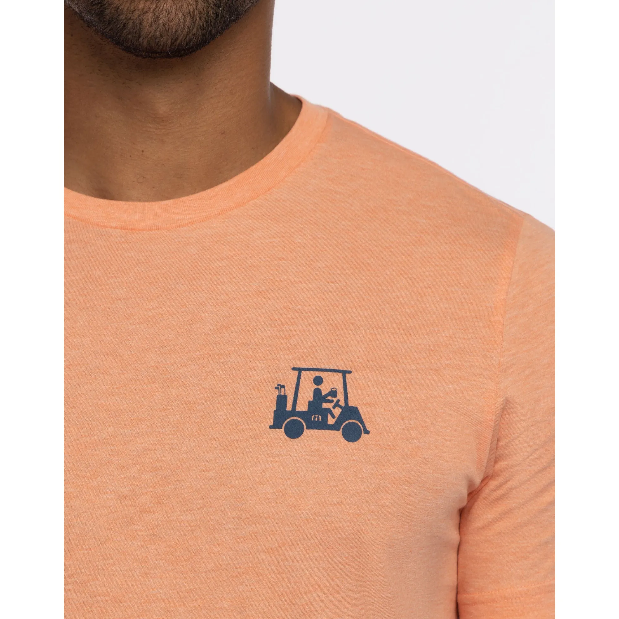 TRAVIS MATHEW MENS FALLTEE T-SHIRT - HEATHER MELON