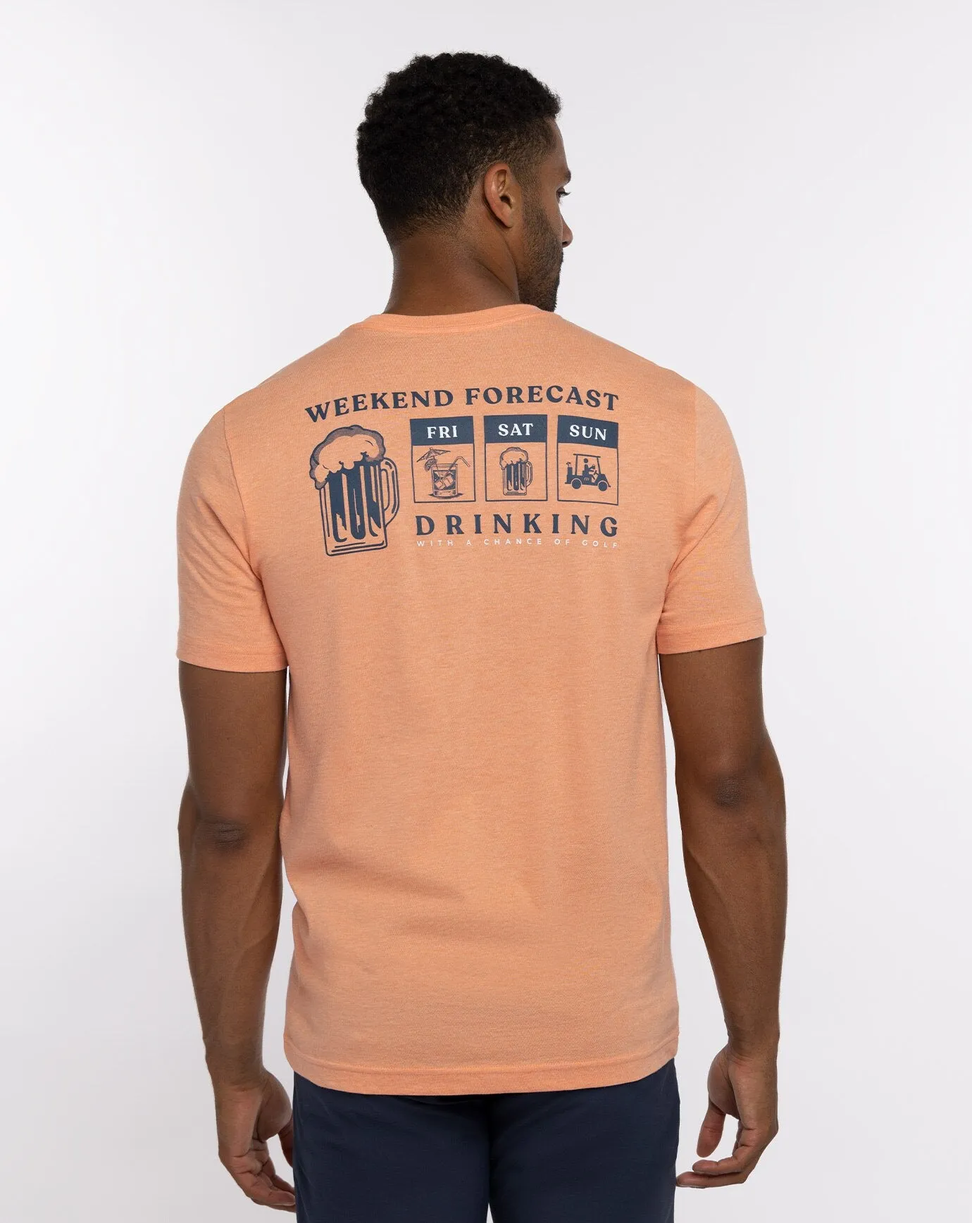 TRAVIS MATHEW MENS FALLTEE T-SHIRT - HEATHER MELON