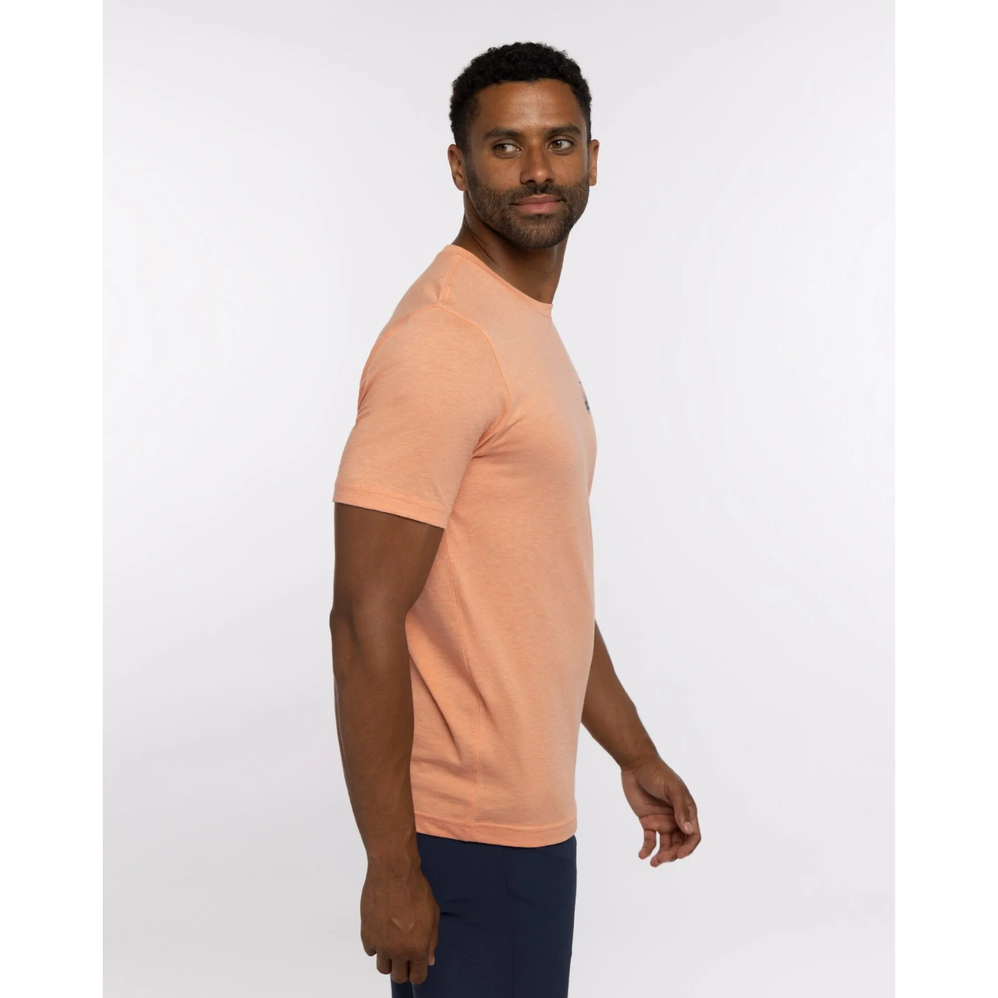 TRAVIS MATHEW MENS FALLTEE T-SHIRT - HEATHER MELON