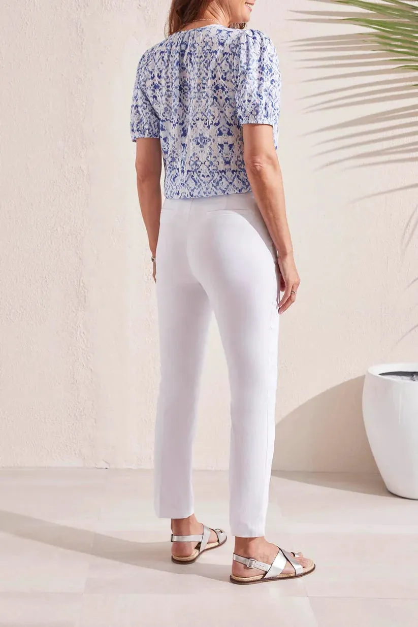Tribal Flatten It Pull on Ankle Pant with Slits