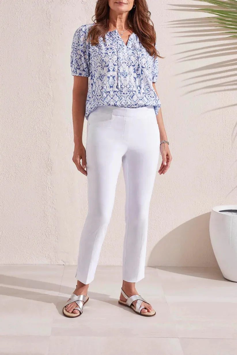 Tribal Flatten It Pull on Ankle Pant with Slits