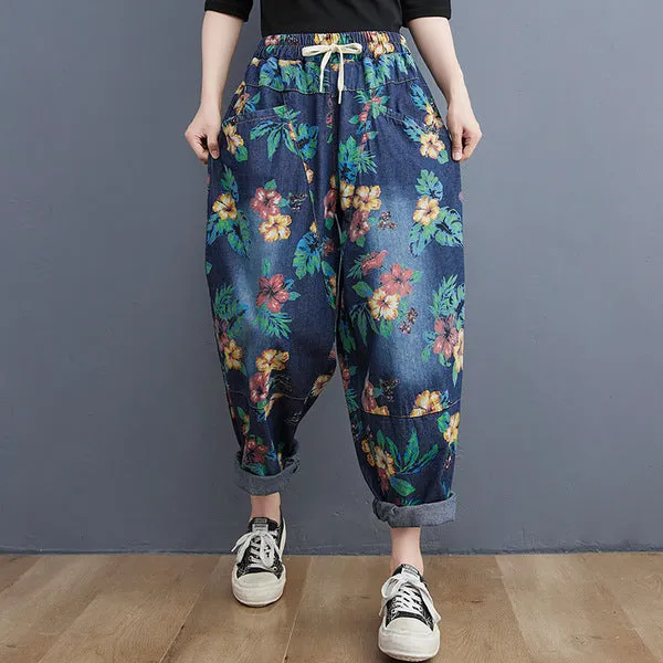 Tropical Bloom Baggy Pants