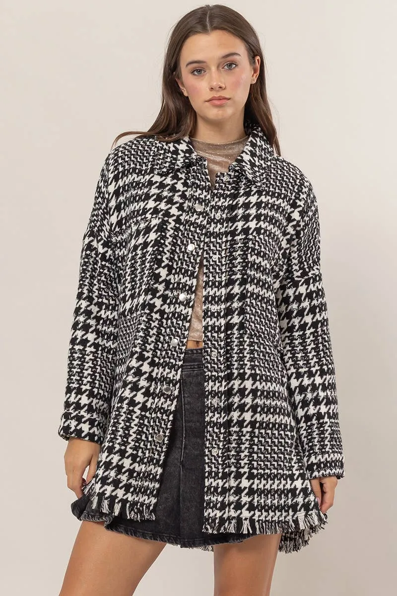 True Life Oversized Houndstooth Jacket