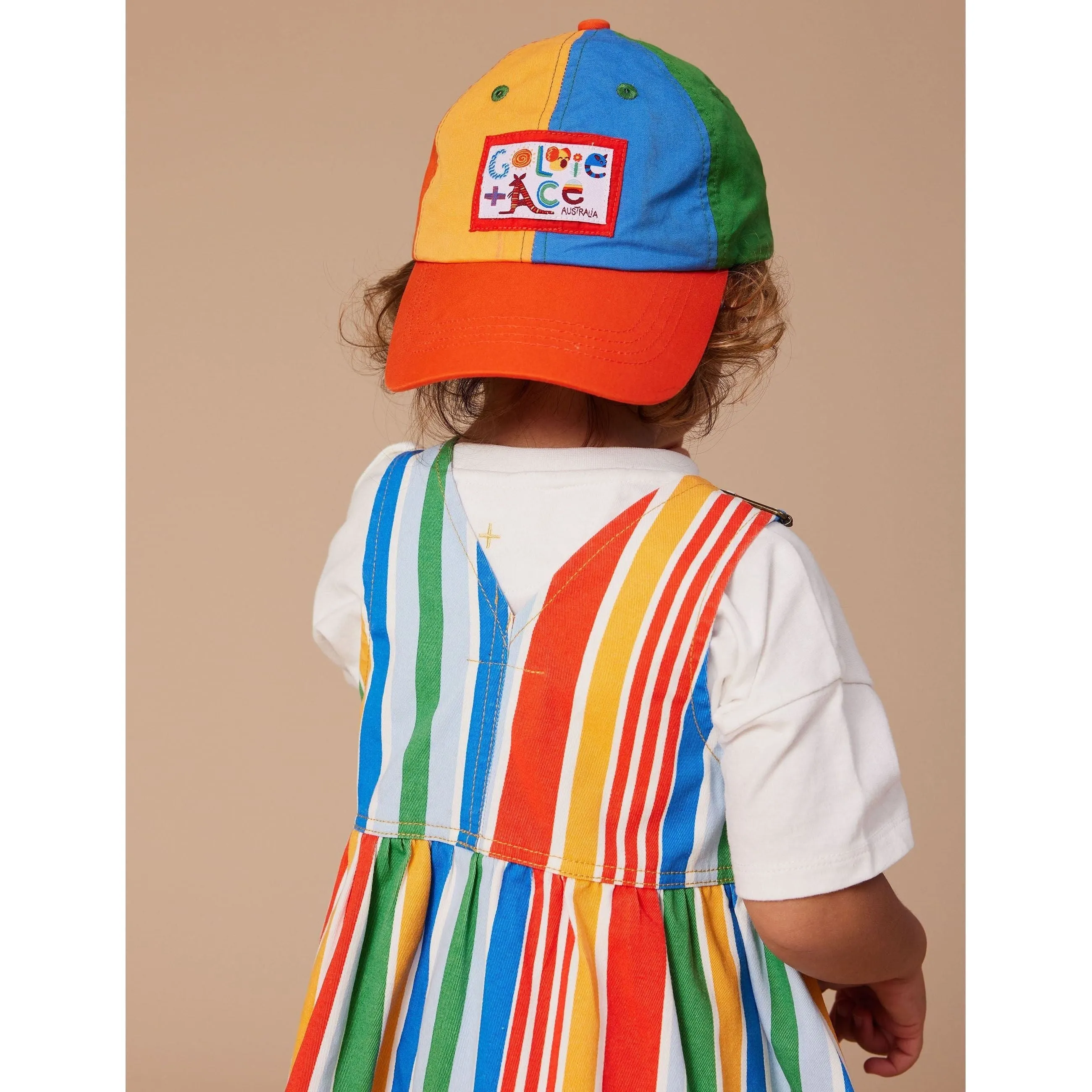 Tully Tiered Pinafore Dress Land Down Under Stripe