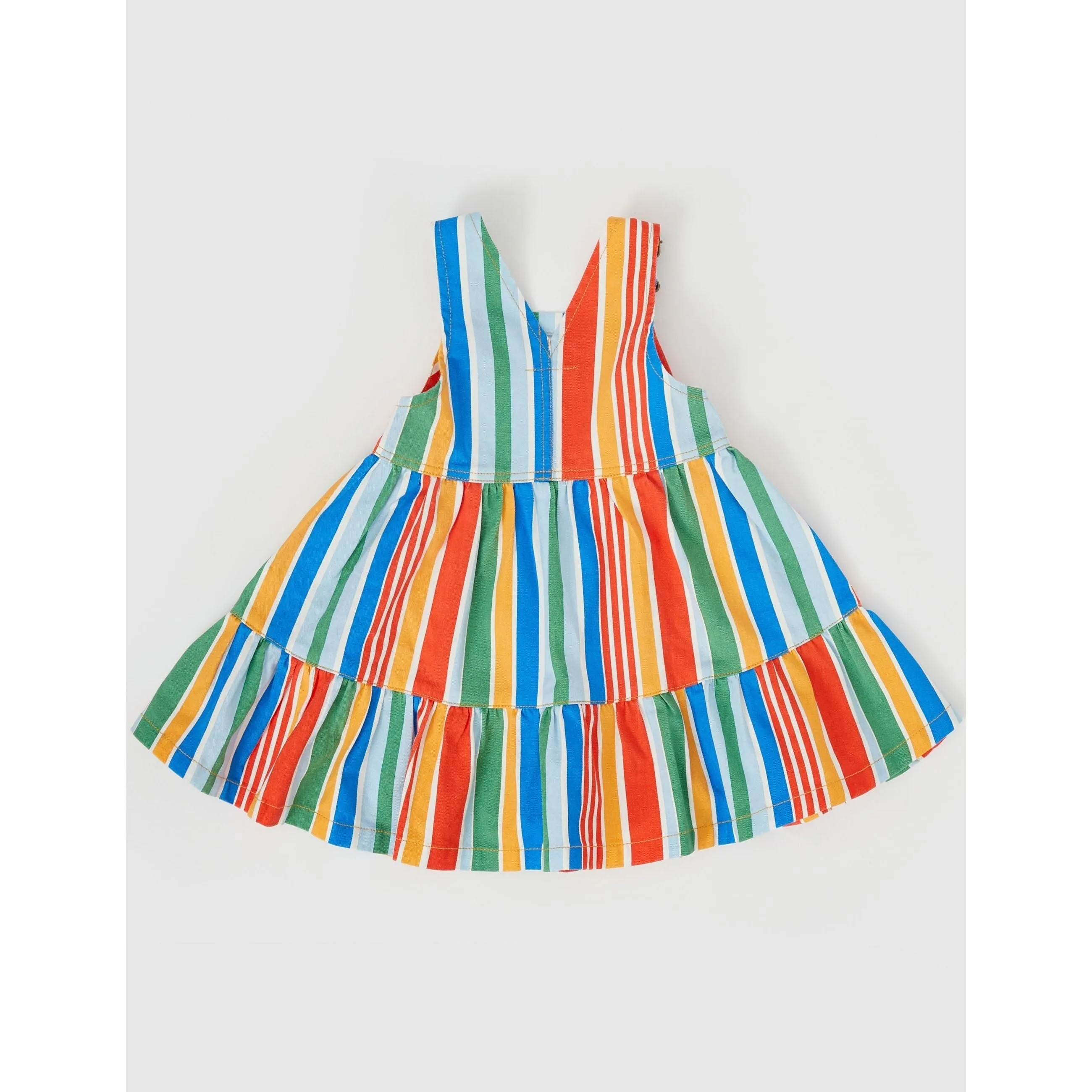 Tully Tiered Pinafore Dress Land Down Under Stripe