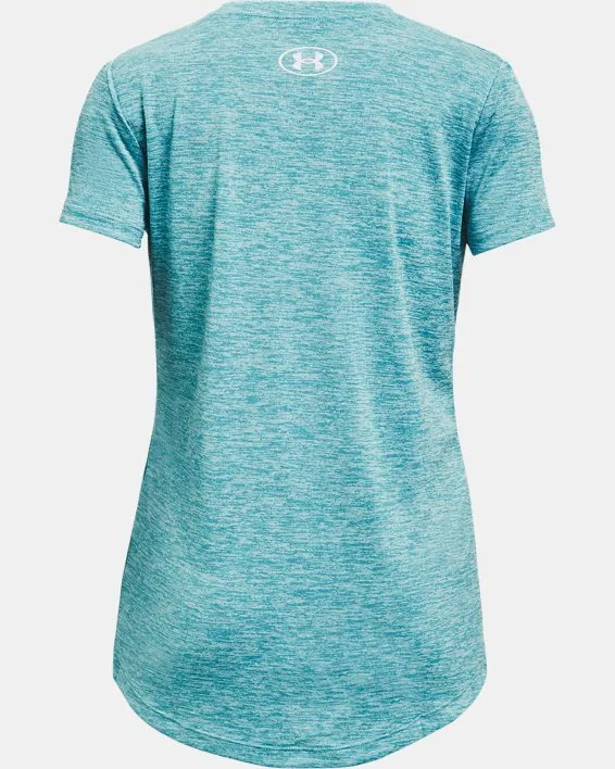 Under Armour Girls' UA Graphic Twist Big Logo Short Sleeve