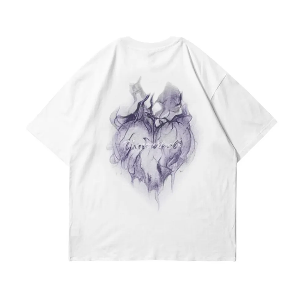 Urban Street Flame Love Graphic T-Shirt