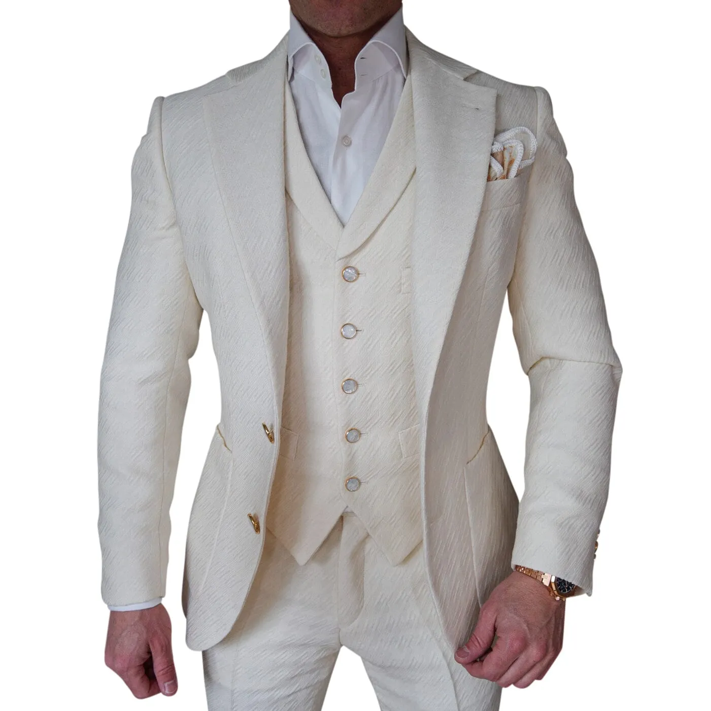 Vanilla Crema Houndstooth Jacket @ The Vault