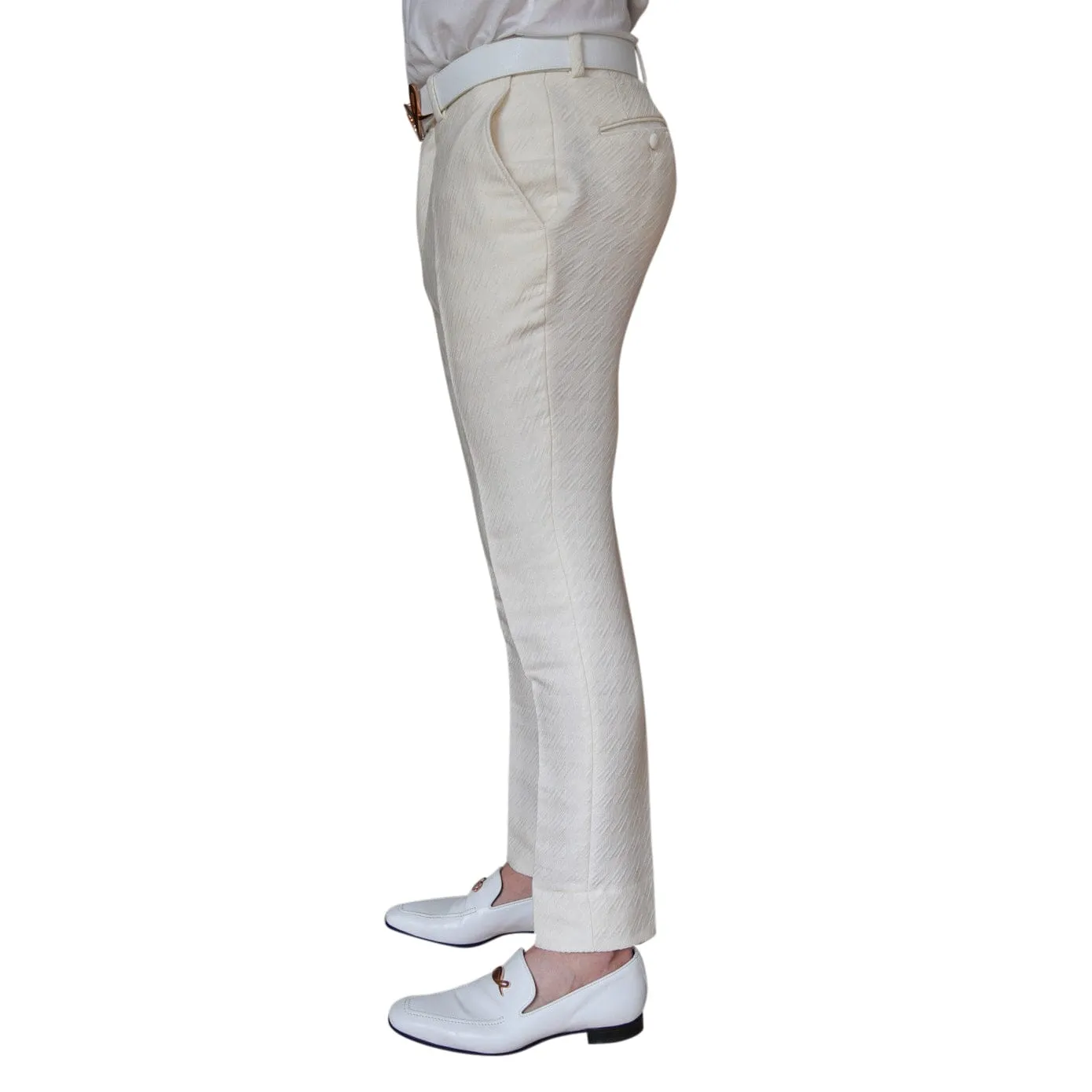 Vanilla Crema Houndstooth Trousers @ The Vault