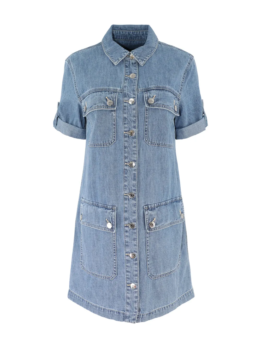 Veronica Beard Warren Mini Shirtdress in Starlight