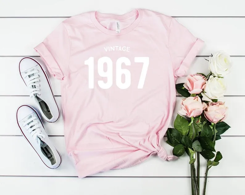 Vintage 1967 Birthday T-Shirt | 57th Birthday Party T-Shirt Cotton