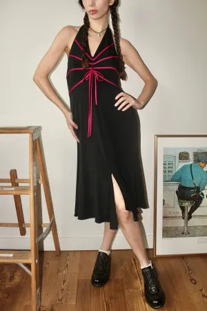 Vintage 90s Halter Midi Dress (M)