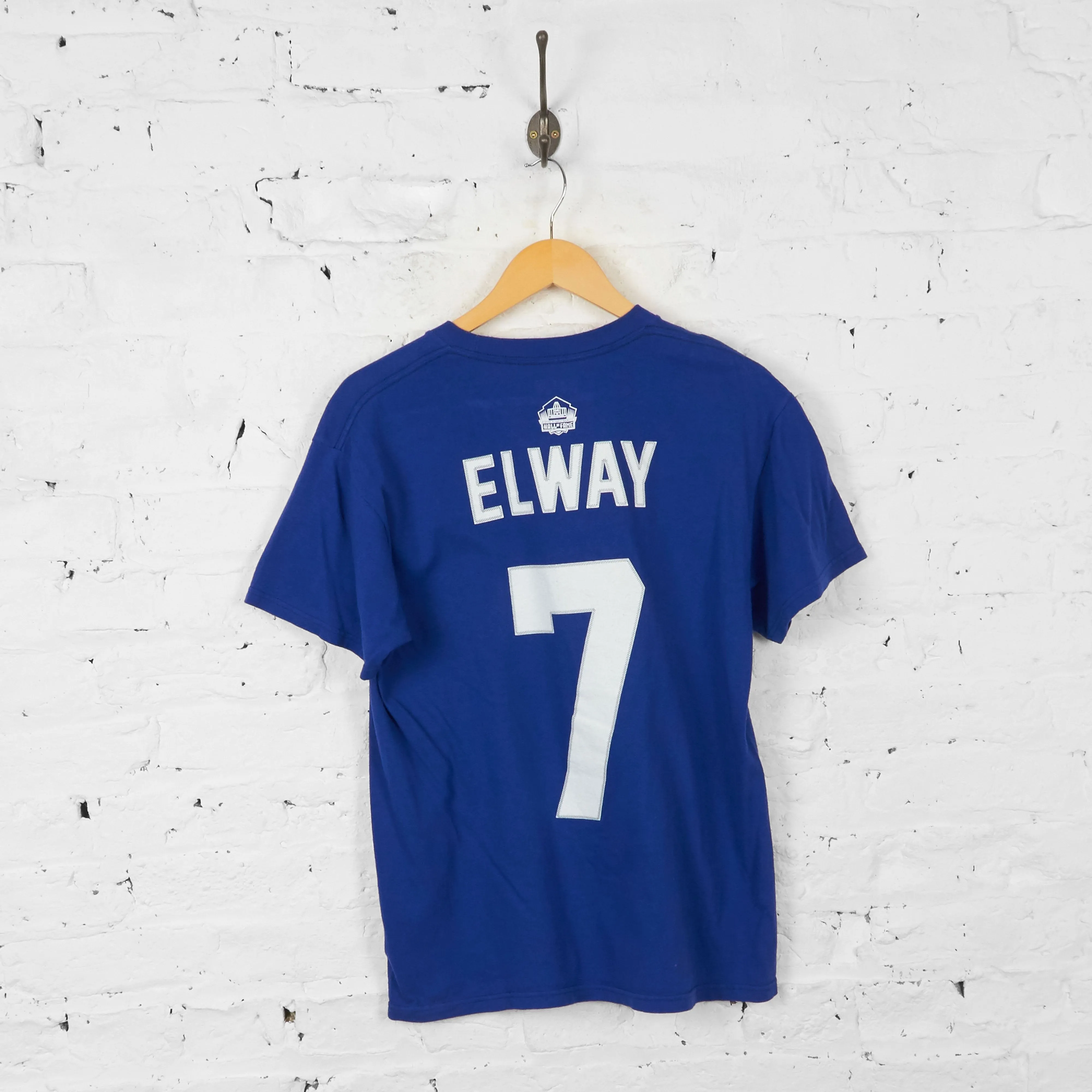 Vintage Broncos American Football Elway T Shirt - Blue - M