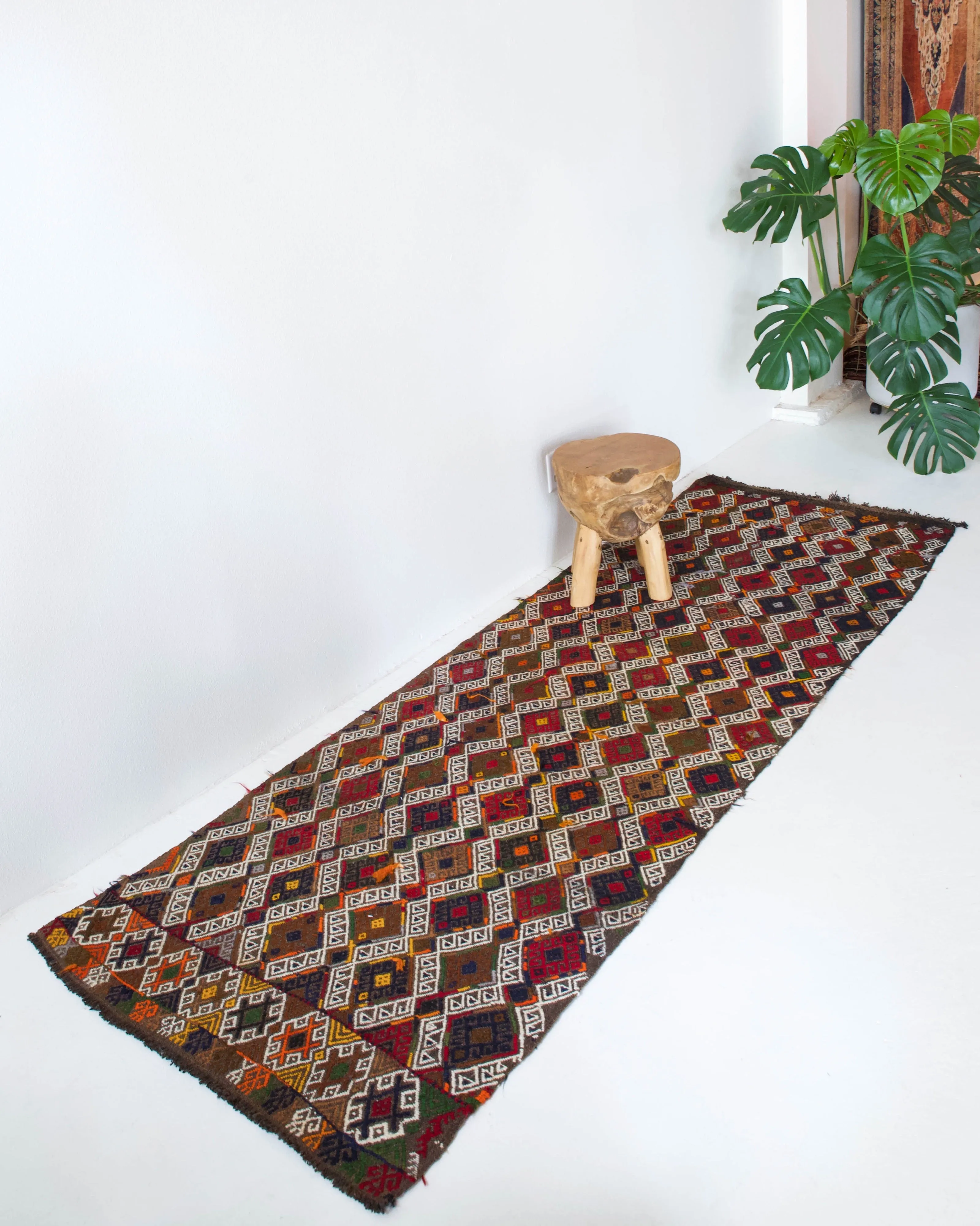 Vintage central Anatolian Karakecili kilim runner 3'x9'